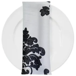 Madison Jacquard (Reversible) Table Napkin in Black