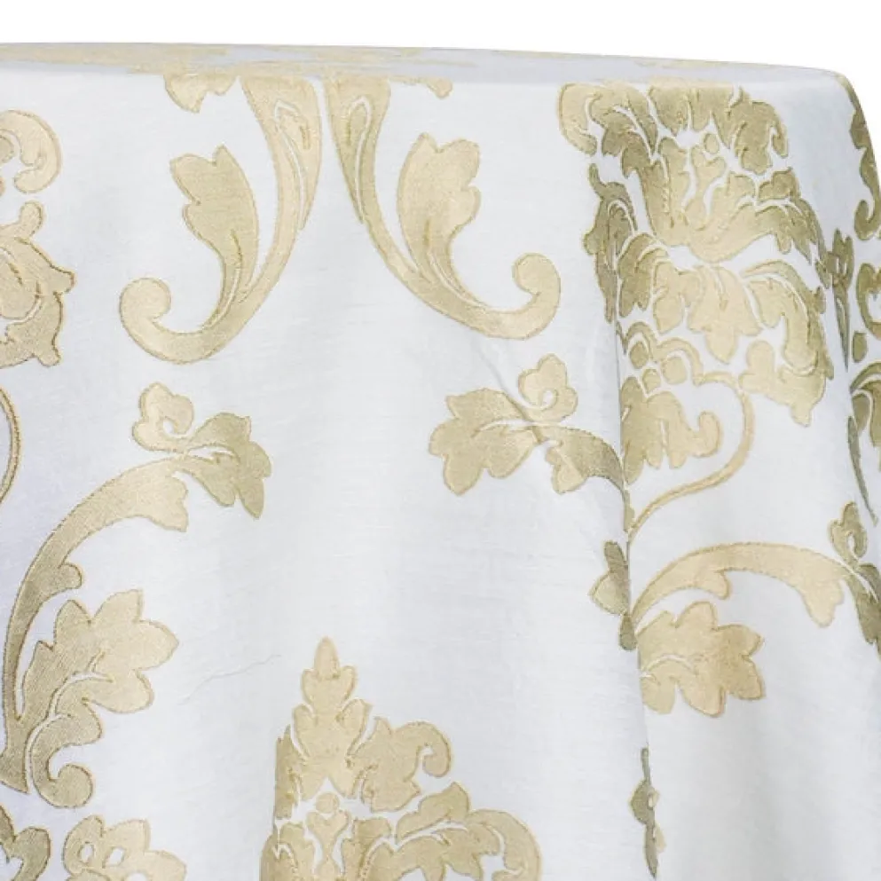 Madison Jacquard (Reversible) Table Linen in Champagne