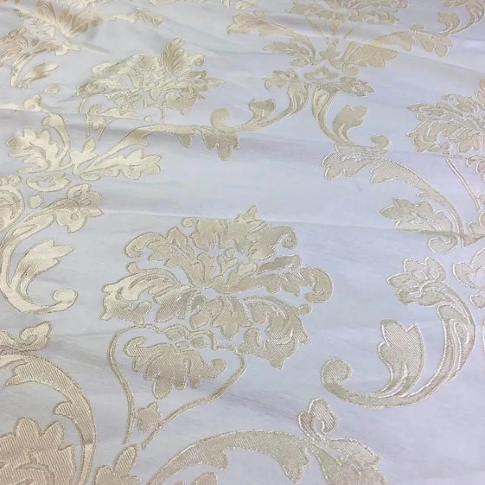 Madison Jacquard (Reversible) Table Linen in Champagne
