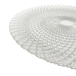 Mandala - Glass Charger Plate in Silver (Item # 0230)