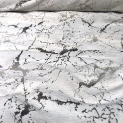 Marble Jacquard Table Linen in Silver