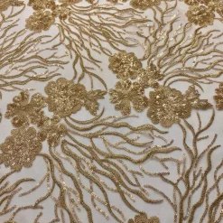 Marigold Sequins Table Runner in Champagne
