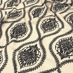 Mayfair (Slub Print) Table Linen in Black / Taupe