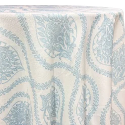Mayfair (Slub Print) Table Linen in Lt Blue