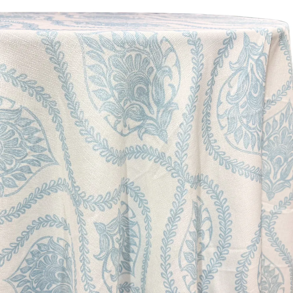Mayfair (Slub Print) Table Linen in Lt Blue