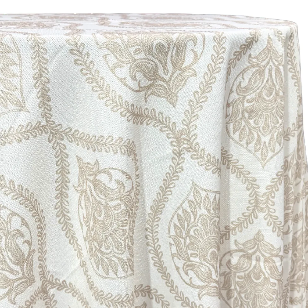 Mayfair (Slub Print) Table Linen in Taupe