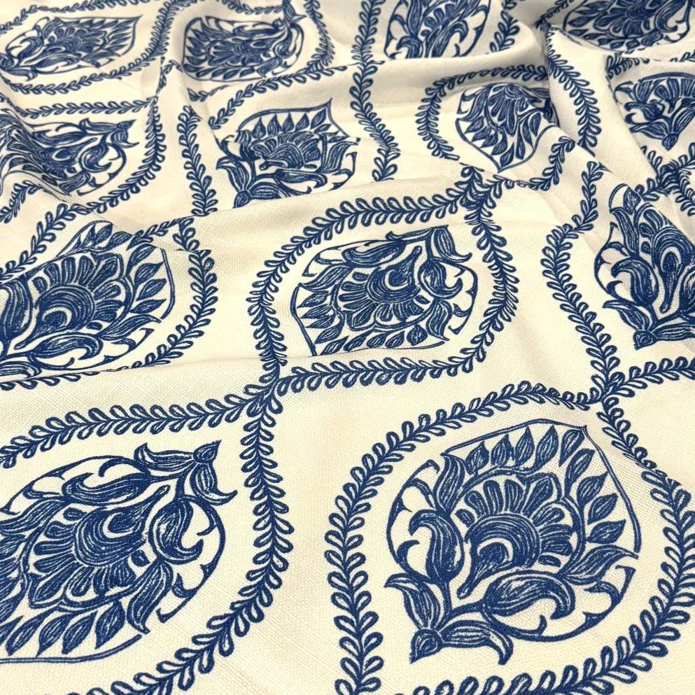 Mayfair (Slub Print) Table Linen in Royal