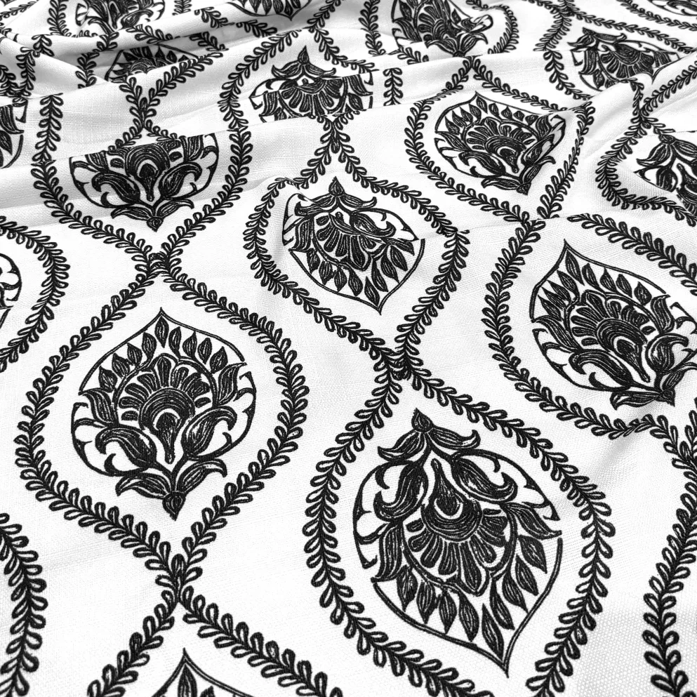 Mayfair (Slub Print) Table Napkin in Black