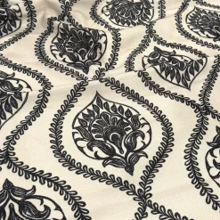 Mayfair (Slub Print) Table Napkin in Black / Taupe
