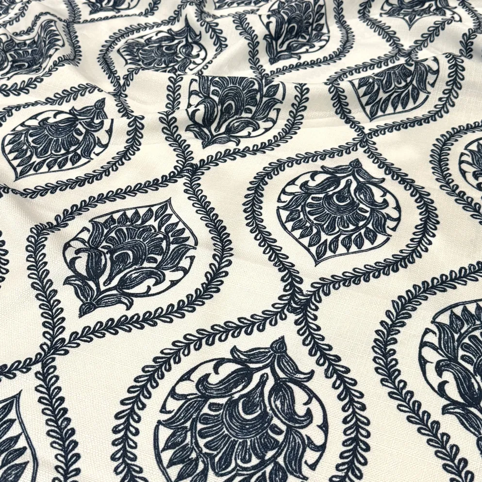 Mayfair (Slub Print) Table Napkin in Navy