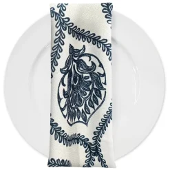 Mayfair (Slub Print) Table Napkin in Navy