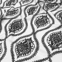 Mayfair (Slub Print) Table Runner in Black
