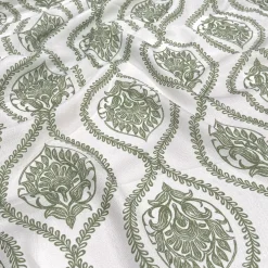 Mayfair (Slub Print) Table Runner in Sage
