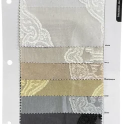 Medallion Jacquard Sheer Table Linen in Champagne