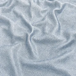 Metallic Burlap Table Linen in Blue/Silver