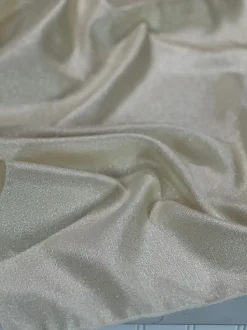 Metallic Burlap Table Linen in Ivory/Silver