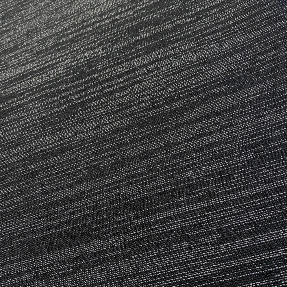 Metallic Burlap Table Linen in Black/Silver