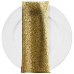 Metallic Burlap Table Napkins in Gold/Gold