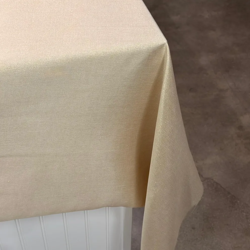 Metallic Burlap Table Napkins in Beige/Gold
