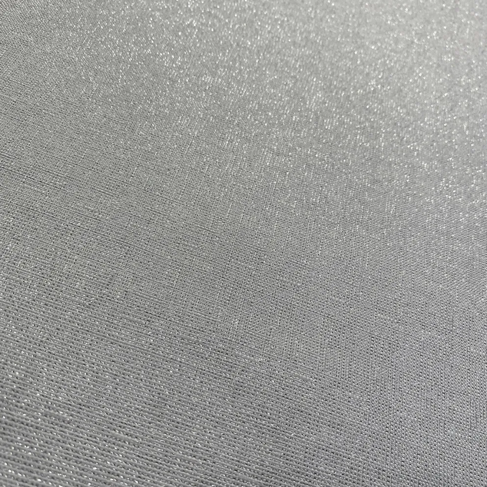 Metallic Burlap Table Runner in Silver/Silver