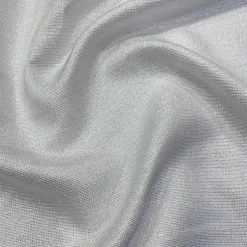 Metallic Burlap Table Runner in White/Silver
