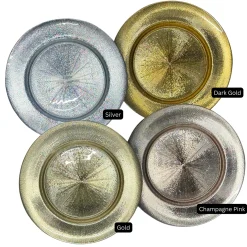 Metallic - Glass Charger Plate in Gold (Item # 0071)