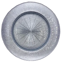 Metallic - Glass Charger Plate in Silver (Item # 0071)