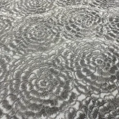 Metallic Rose Table Runner in Silver