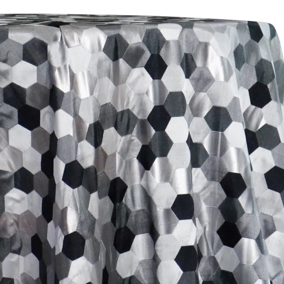 Metro Jacquard (Reversible) Table Linen in Charcoal