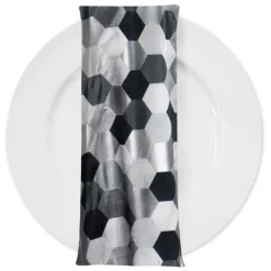 Metro Jacquard (Reversible) Table Napkin in Charcoal