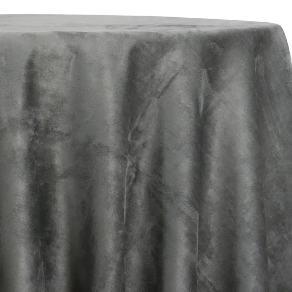 Microfiber Suede Table Linen in Dk Grey
