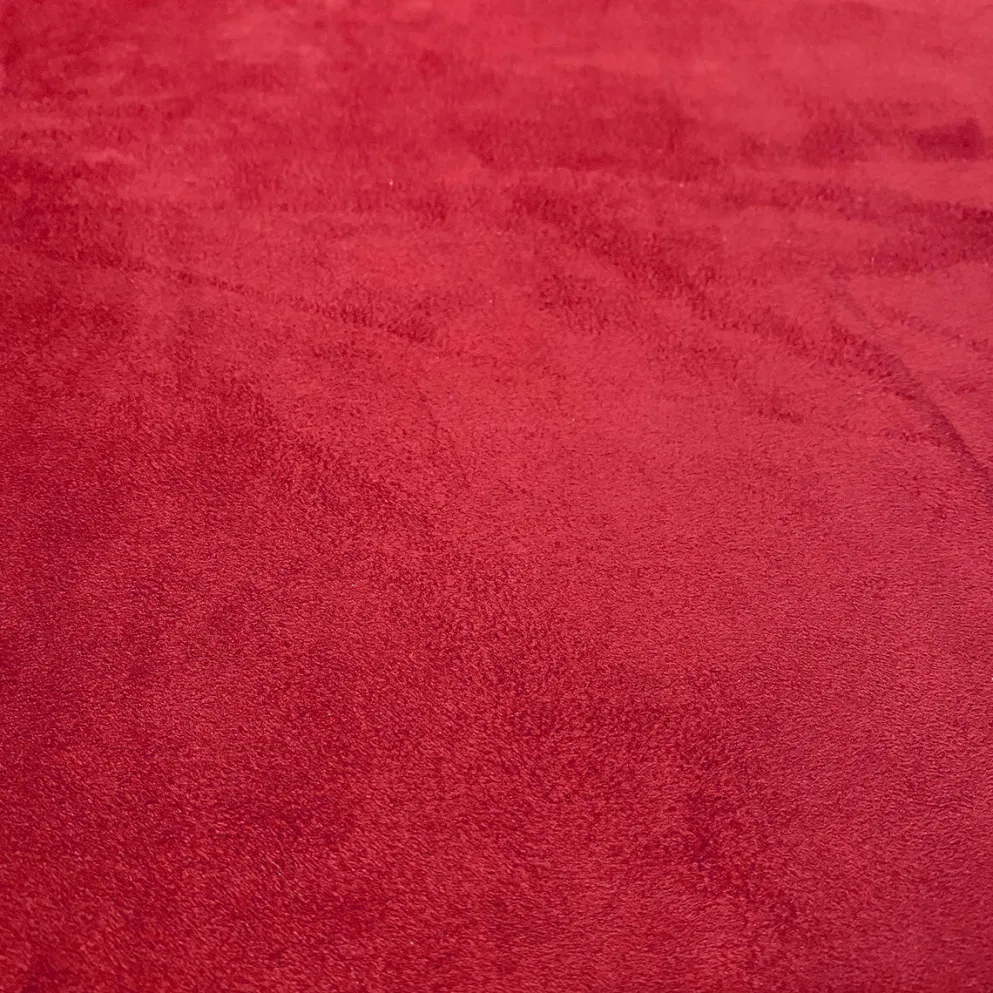 Microfiber Suede Table Linen in Red