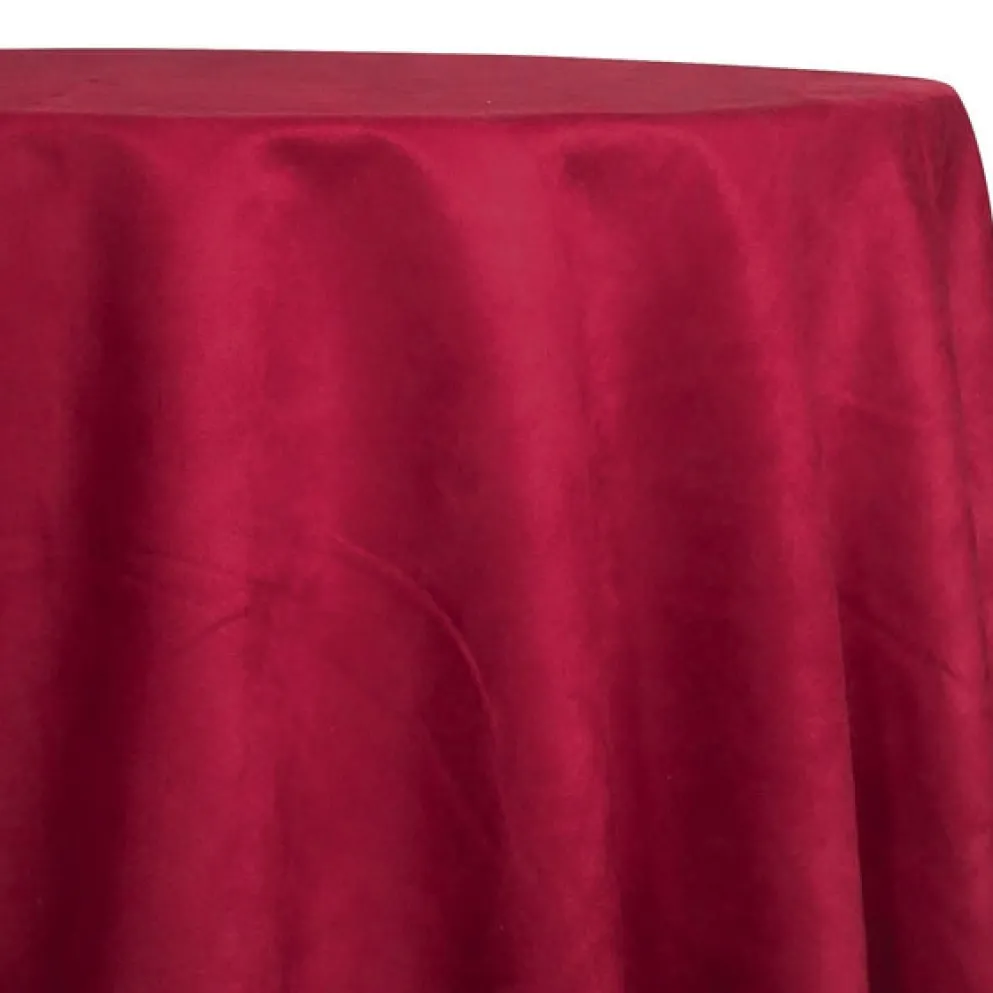 Microfiber Suede Table Linen in Red