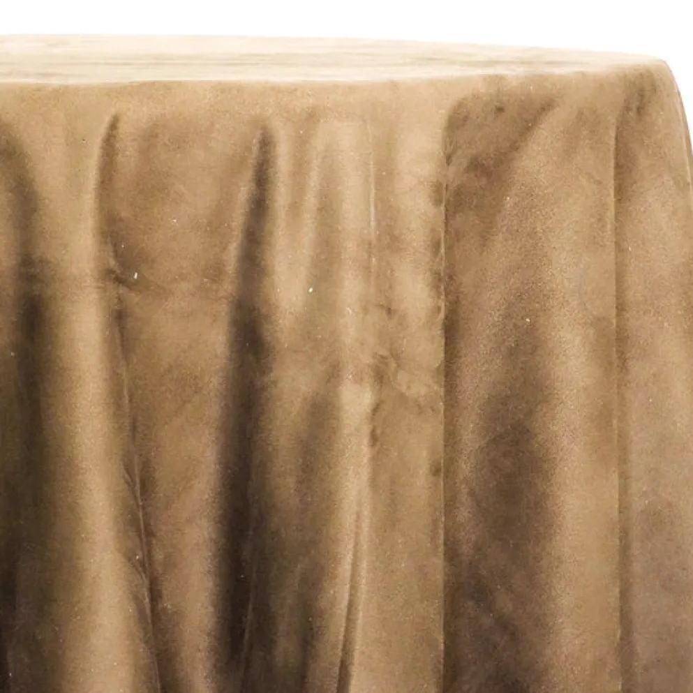 Microfiber Suede Table Linen in Camel