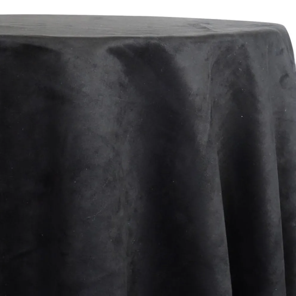 Microfiber Suede Table Linen in Black