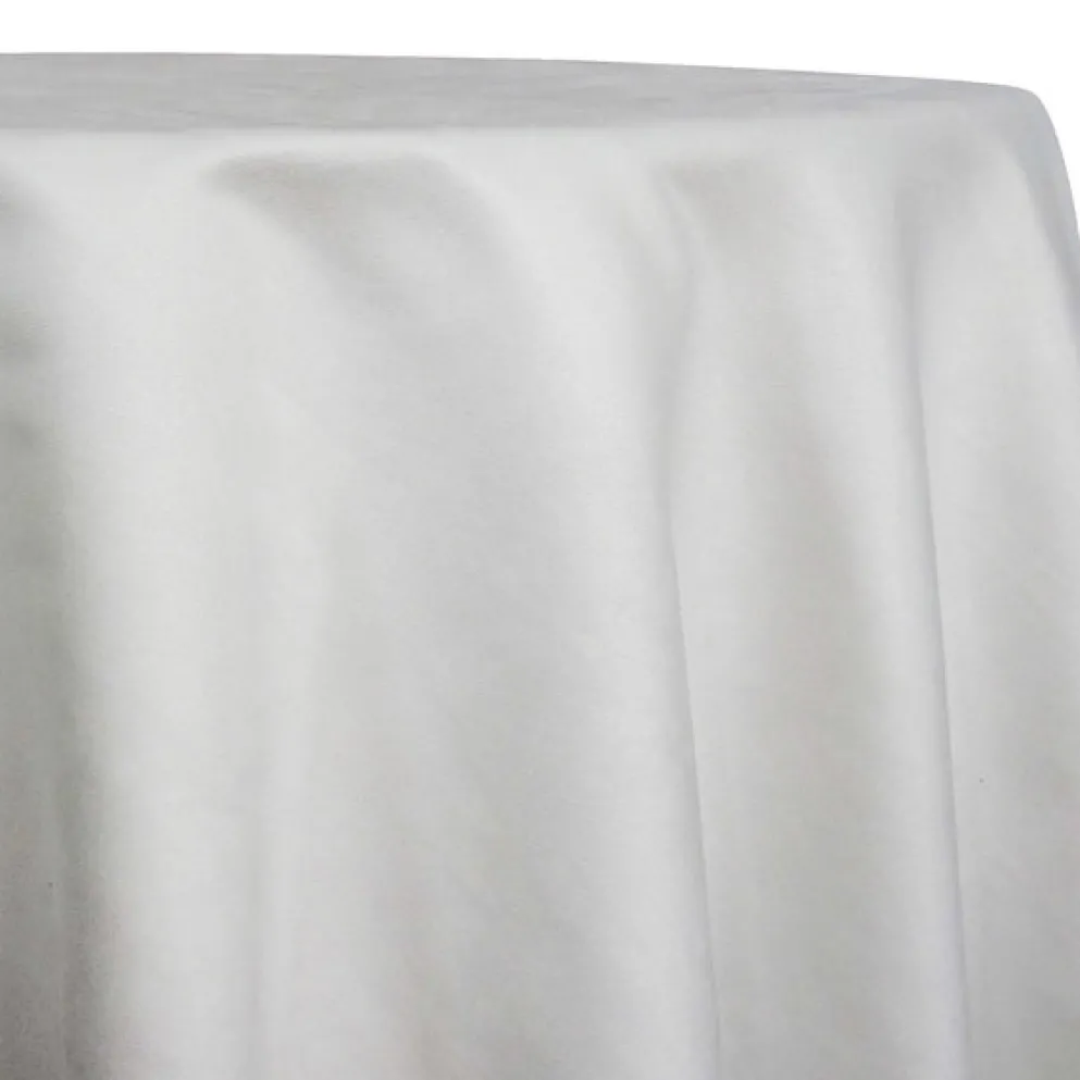 Microfiber Suede Table Linen in White