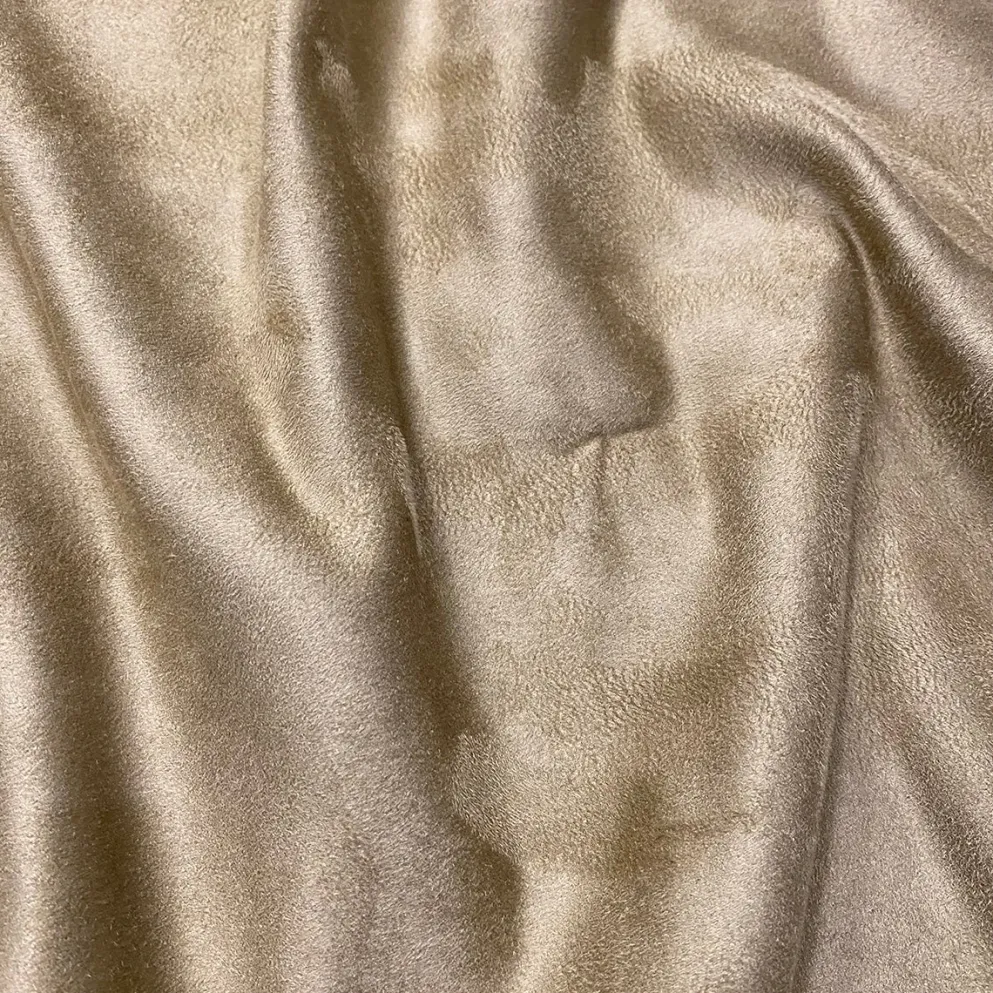 Microfiber Suede Table Linen in Khaki