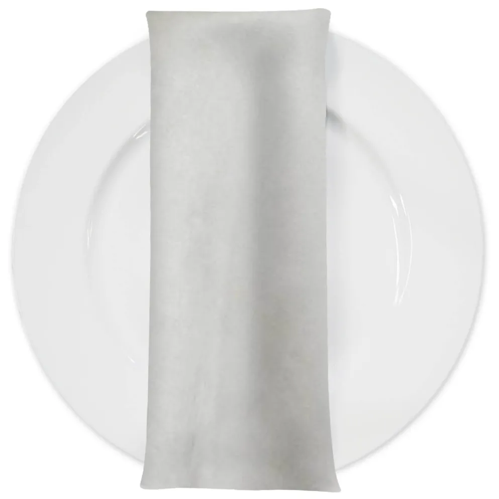 Microfiber Suede Table Napkin in Ivory