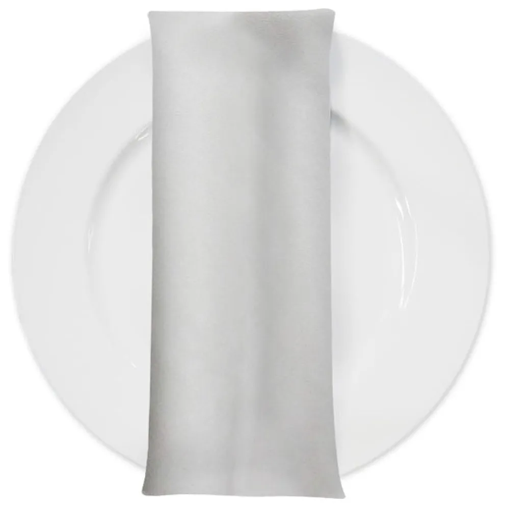 Microfiber Suede Table Napkin in White