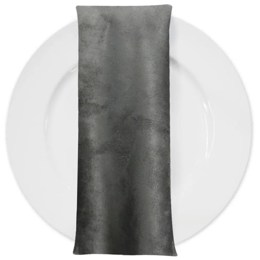 Microfiber Suede Table Napkin in DK Grey