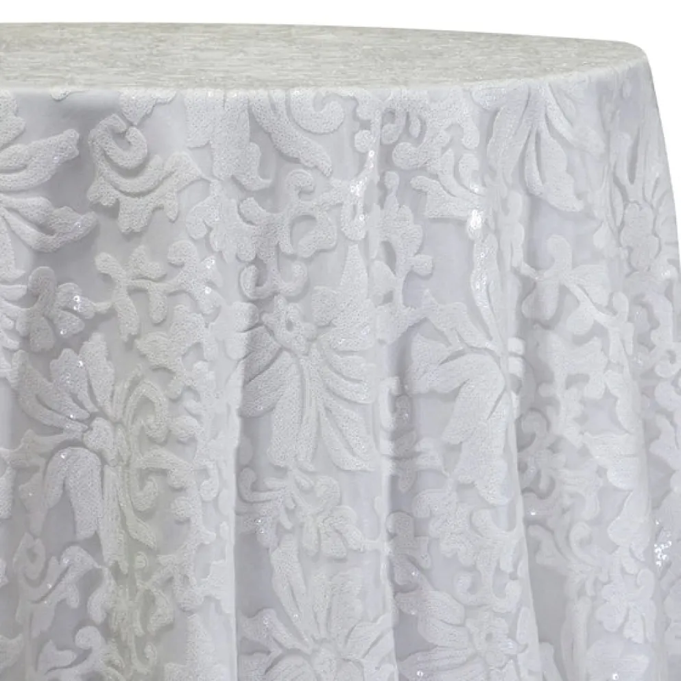 Milan Lace Table Linen in White