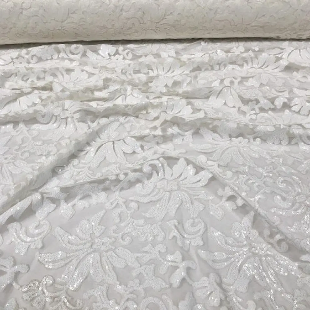 Milan Lace Table Runner in White