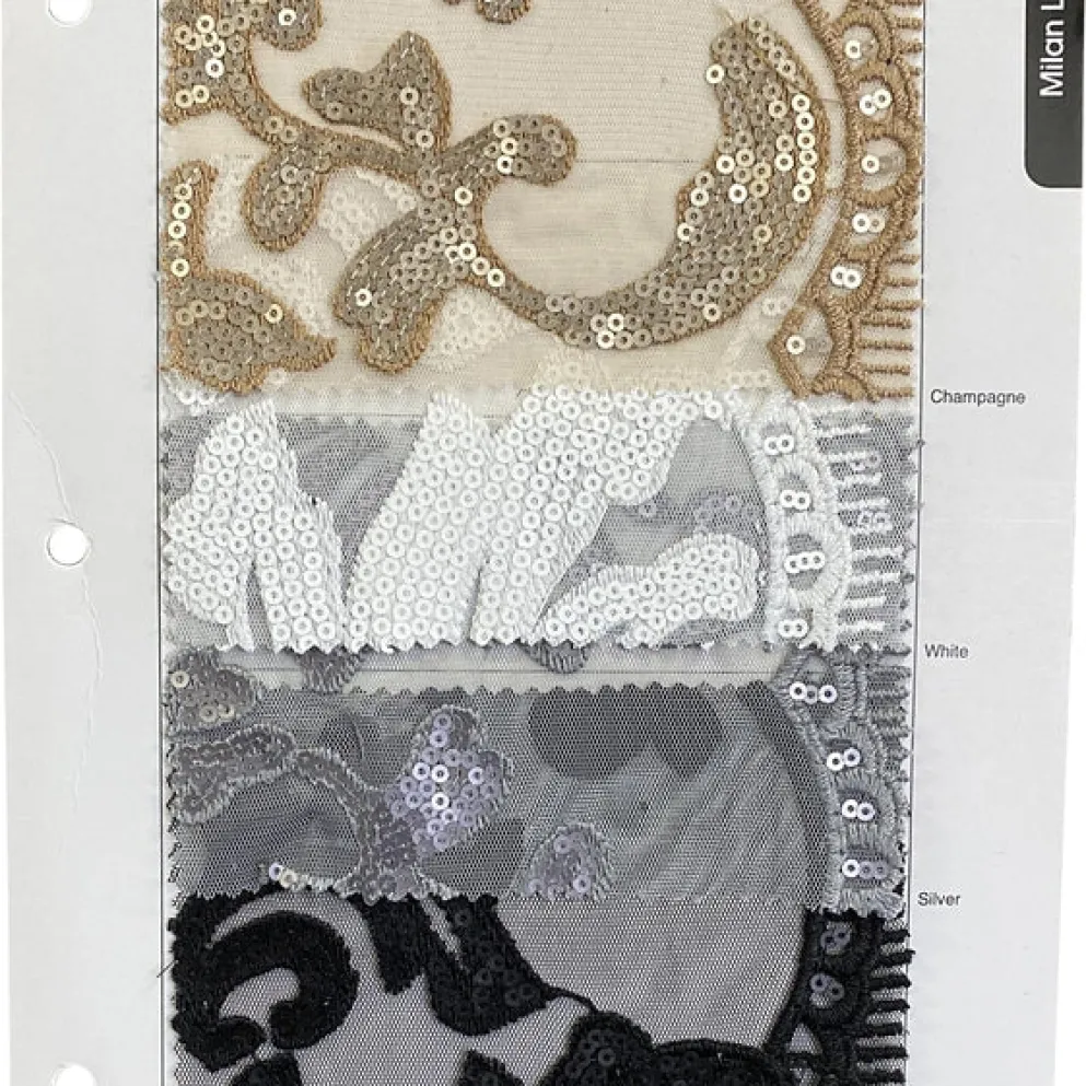 Milan Lace (w/ Poly Lining) Table Napkin in Silver
