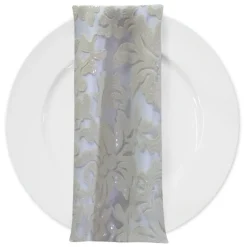 Milan Lace (w/ Poly Lining) Table Napkin in Ivory