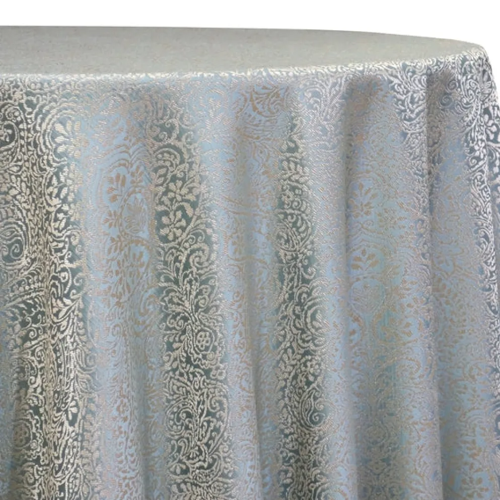 Miramar Jacquard Table Linen in Seafoam