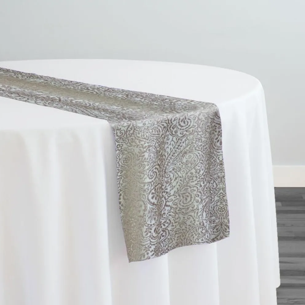 Miramar Jacquard Table Runner in Taupe
