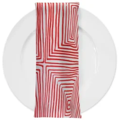 Modena (Poly Print) Table Napkin in Red