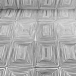 Modena (Poly Print) Table Runner in Black