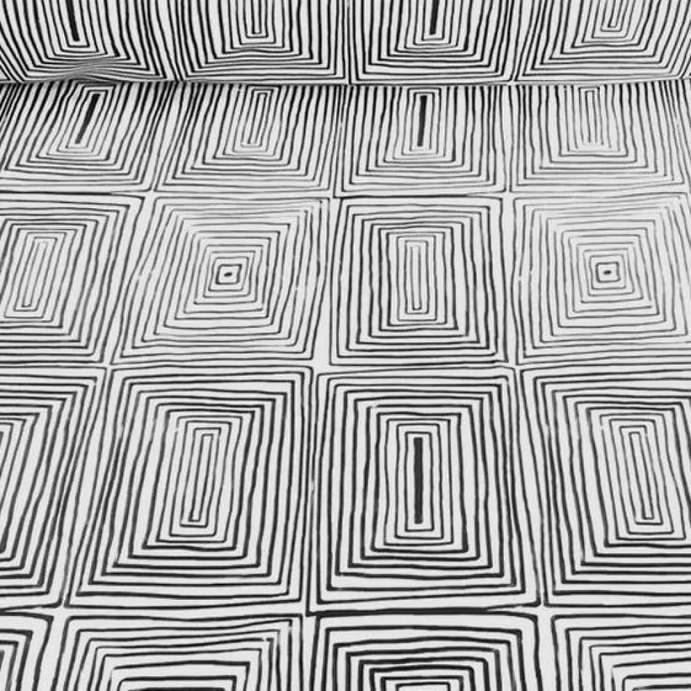 Modena (Poly Print) Table Runner in Black
