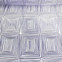 Modena (Poly Print) Table Runner in Navy